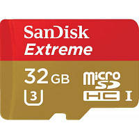 Карта памяти SanDisk 32GB microSD class 10 V30 A1 UHS-I U3 Extreme Action SDSQXAF-032G-GN6AA GHF