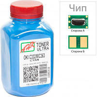 Тонер OKI C332/MC363, 100г Cyan+chip AHK 1505322 GHF