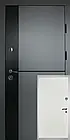 Вхідні двері Redfort Композит Марсель вулиця антрацит чорна вставка біле дерево