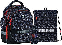 Шкільний набір (рюкзак, пенал, сумка) Kite Transformers на зріст 130-145 см Принт (SET_TF24-700M)