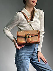 Жіноча сумка Гуччі коричнева Gucci Brown Large Marmont