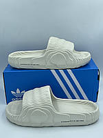 Мужские шлепанцы Adidas Adilette 22 Бежевые Летняя мужская обувь Легкие летние шлепанцы Обувь для парней