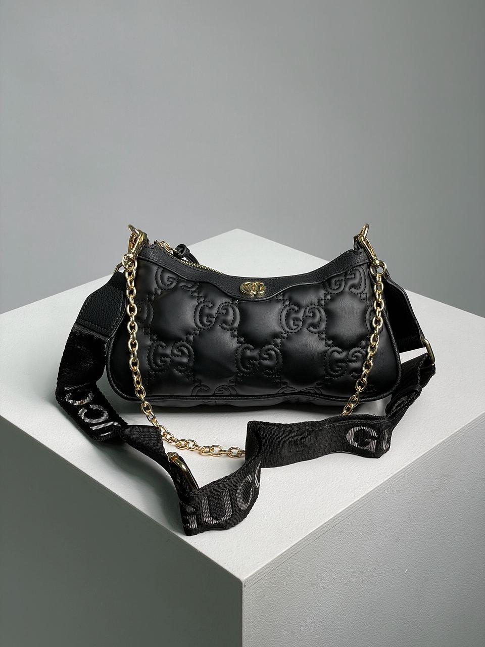 Жіноча сумка Гуччі чорна Gucci Black Ophidia Small Handbag
