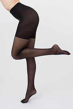Колготи 20 ден з утягуючими шортиками Giulia Slim 20 чорного бежевого капучино бронзового кольорів розміри 2 3 4 5