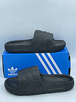 Мужские шлепанцы Adidas Adilette 22 Черные Стильные мужские шлепанцы Шлепанцы для парней Летняя обувь