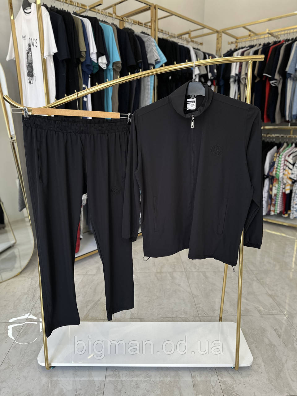 Чоловічий фітнес костюм Dekons 1858 (батал) 2-10XL чорний