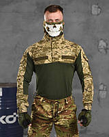 Армійська бойова сорочка ubacs Pixel oliva, Тактична кофта олива піксель убакс військовий