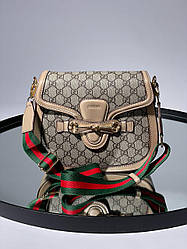 Жіноча сумка Гуччі бежева Gucci Beige Lady Web
