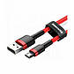 Кабель Baseus USB – Micro 1м 2.4А двобічний штекер мікро Cafule CAMKLF-B09 RED, фото 6