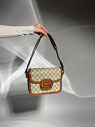 Жіноча сумка Гуччі коричнева Gucci Brown Horsebit 1955 Large Bag