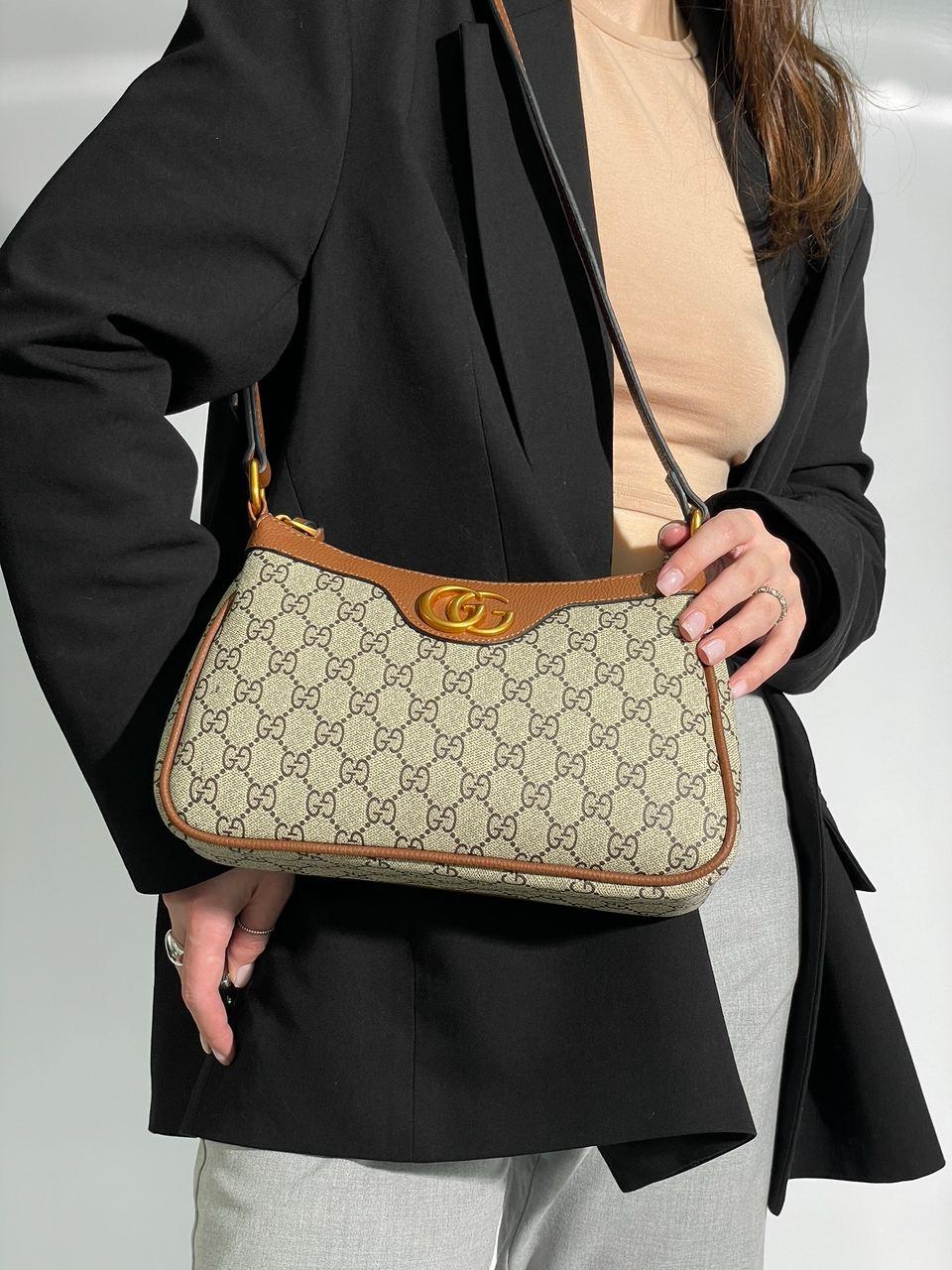 Жіноча сумка Гуччі коричнева Gucci Brown Aphrodite Shoulder Bag