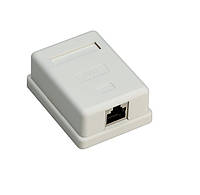 Розетка для интернета сетевая внешняя Lucom RJ45 STP6 LSA ToolFree AWG22-24 Белая (62.09.8394 BB, код: 8345708