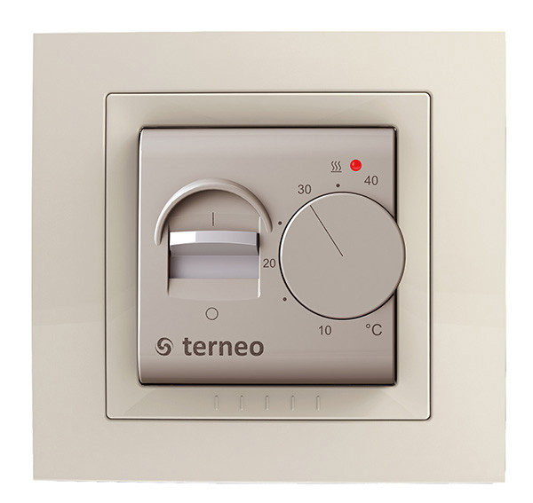 Терморегулятор Terneo mex unic (слонова кістка) механічний регулятор температури тепла підлога