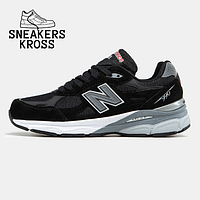 Жіночі кросівки New Balance 990v3 Black White, Повсякденні кросівки Нью Беленс 990 чорно-білі