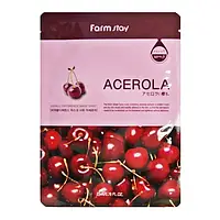 Тканинна маска з екстрактом ацероли Farm Stay Visible Difference Mask Sheet Acerola 23 мл