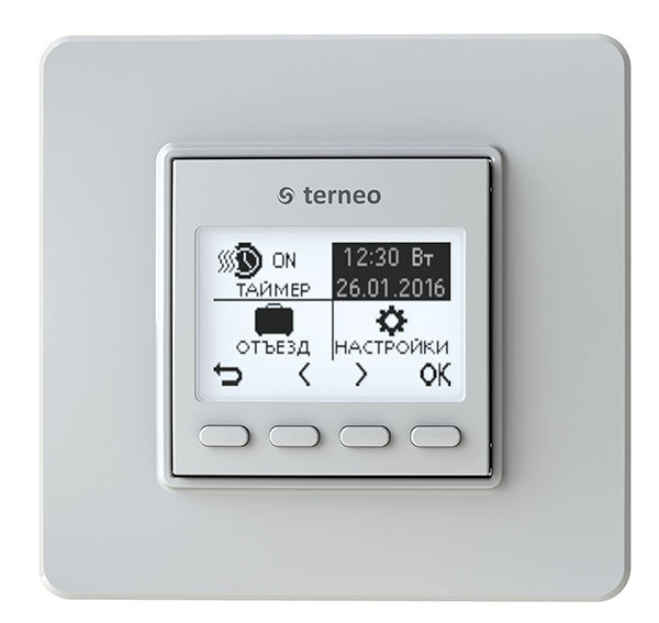 Терморегулятор для теплої підлоги програмований Terneo pro (білий)