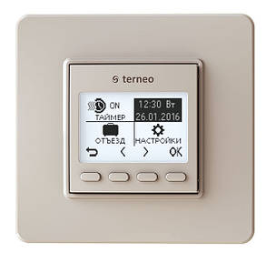 Програмований терморегулятор температури Terneo pro (слонова кістка) тепла підлога датчики для теплої підлоги