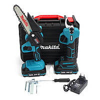 Комплект электрического инструмента Makita (пила Makita DUC150HN 24 В) + (секатор Makita DUP365 24 В) в кейсе