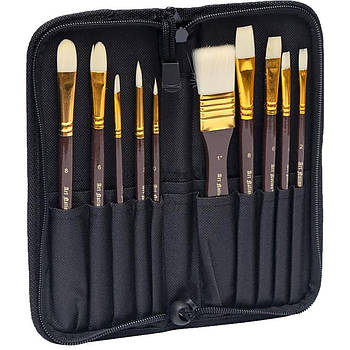 Набір художніх пензлів 10 шт для масляних фарб 1029 for acrylic