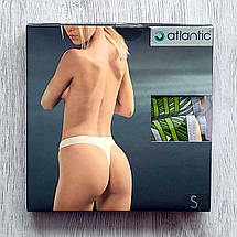 Набір 2 шт. жіночих стрінгів ATLANTIC розмір S сірого кольору з абстрактним принтом, фото 3