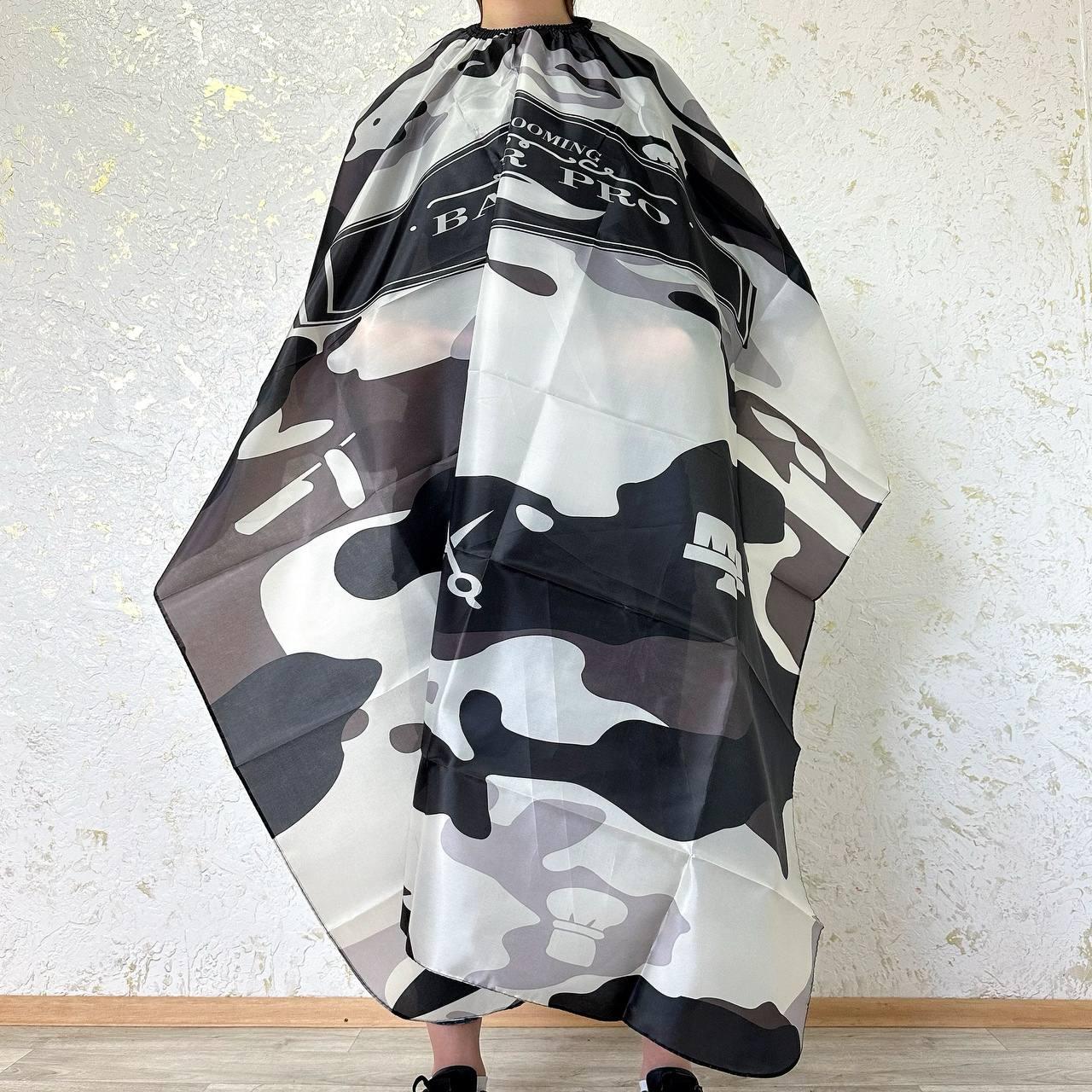 Пеньюар Barber Pro чорний камуфляж