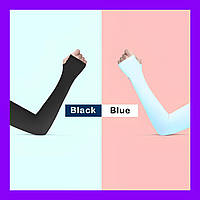 2 пари чорні та блакитні мітенки тонкі, рукавички без пальців з написом Unftd Quen