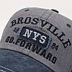 Синя кепка блайзер, напис BROSVILLE. Стильна бейсболка, блайзер. Молодіжний блайзер унісекс., фото 6