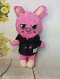 М'яка іграшка Свинка у худі K-POP SKzoo Stray Kids DWAEKKI Seo Chang-Bin Стрей Кідс. Двеккі. Сео Чан Бін 20 см, фото 3