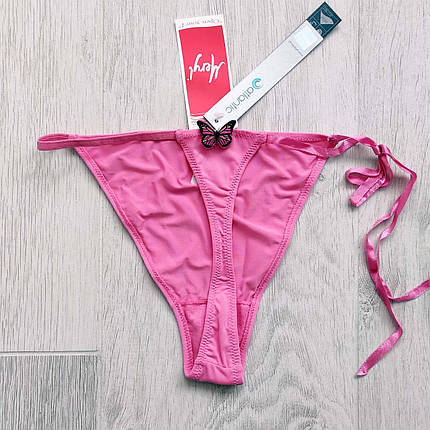 Набір 2 шт. ATLANTIC жіночі стрінги розмір S рожевого кольору зі стрічками, фото 2