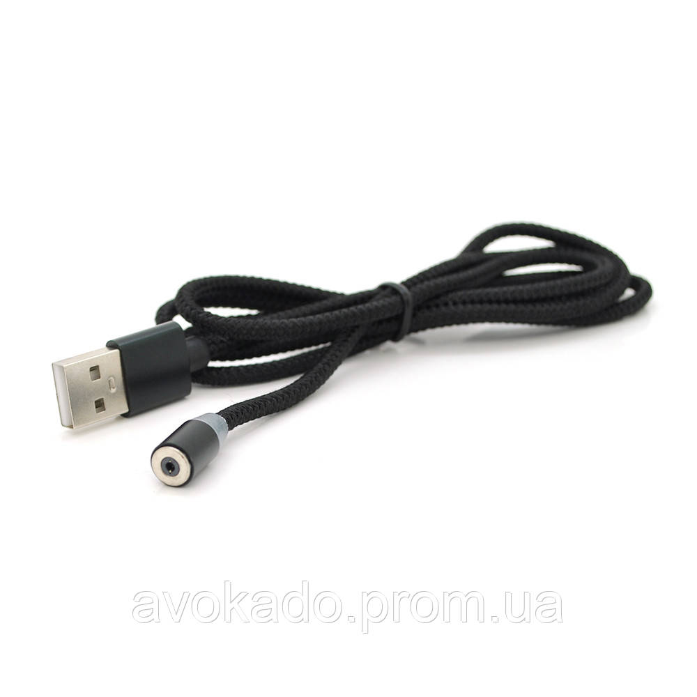 Магнитный кабель PiPo USB 2.0, 1m, 2А, тканевая оплетка, бронированный, Black, OEM e - фото 2 - id-p2059687900