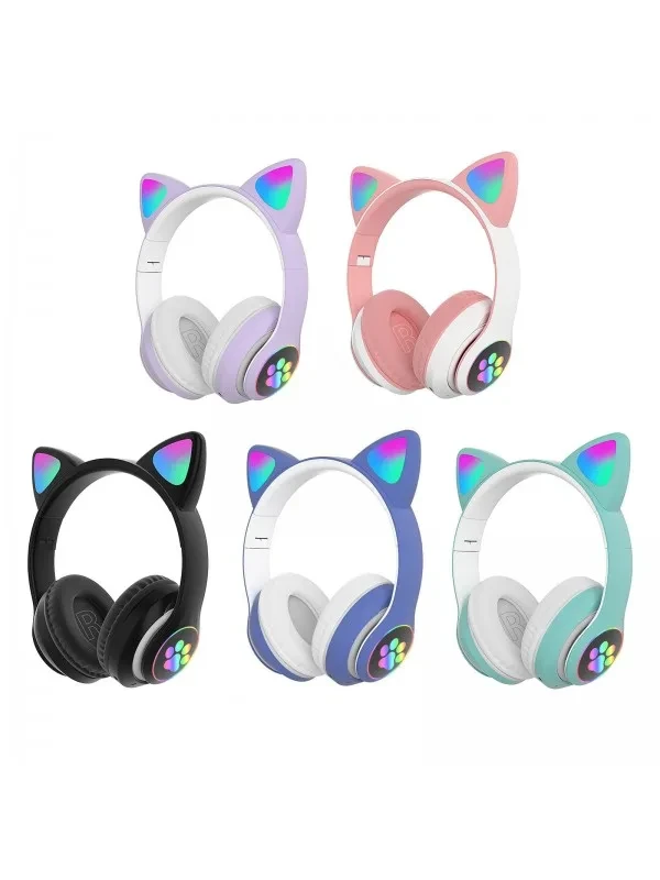 Навушники Bluetooth  Wireless CAT STN-28 з підсвічуванням