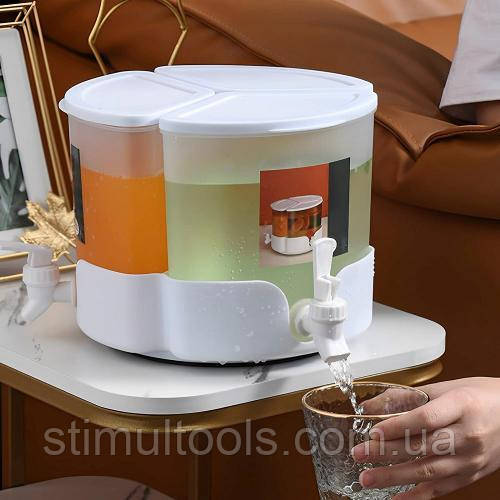 Лимонадник пластик 3 відділення 2.5 л Без вибору кольору, фото 1