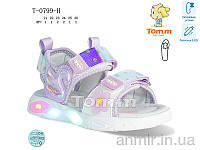 Босоножки детские для девочки летние T-0799-H LED (21-26) "TOM.M" купить оптом на 7км