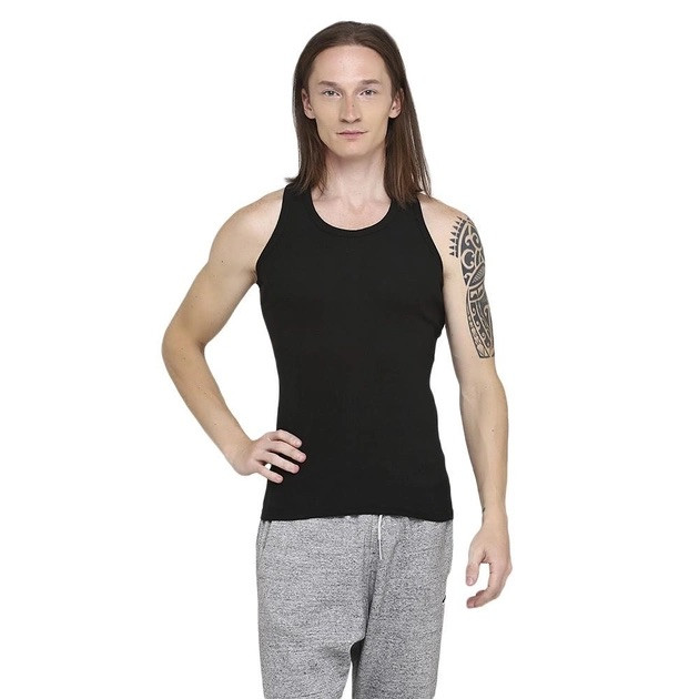 Чоловіча майка Lans без швів, розмір L 50 чорна, фото 1