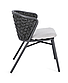 Стілець садовий з підлокітниками HARLOW ANTRACITE / GRAPHITE графіт, метал, фото 6