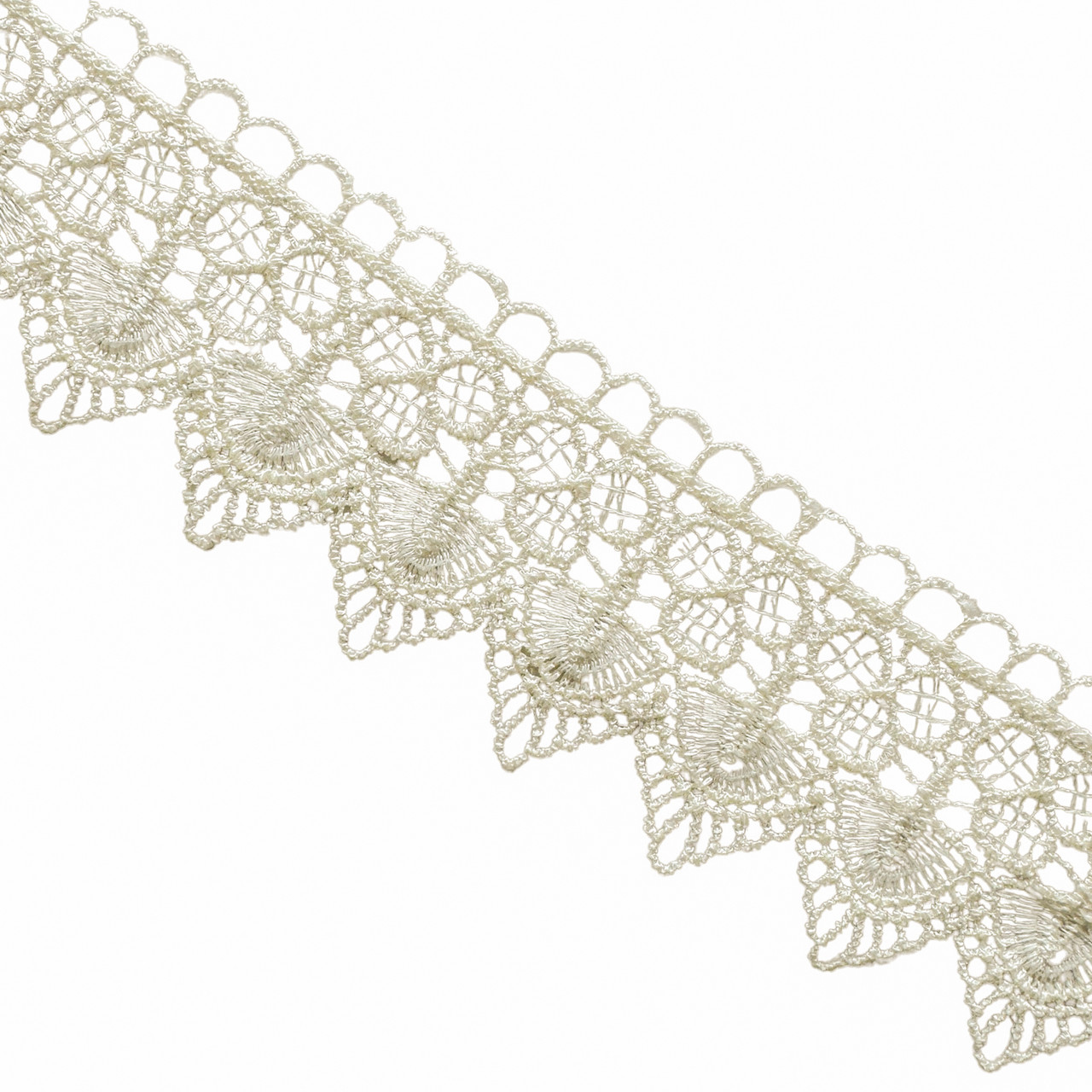 Мереживо макраме 5,5 см колір - молочний, фото 1