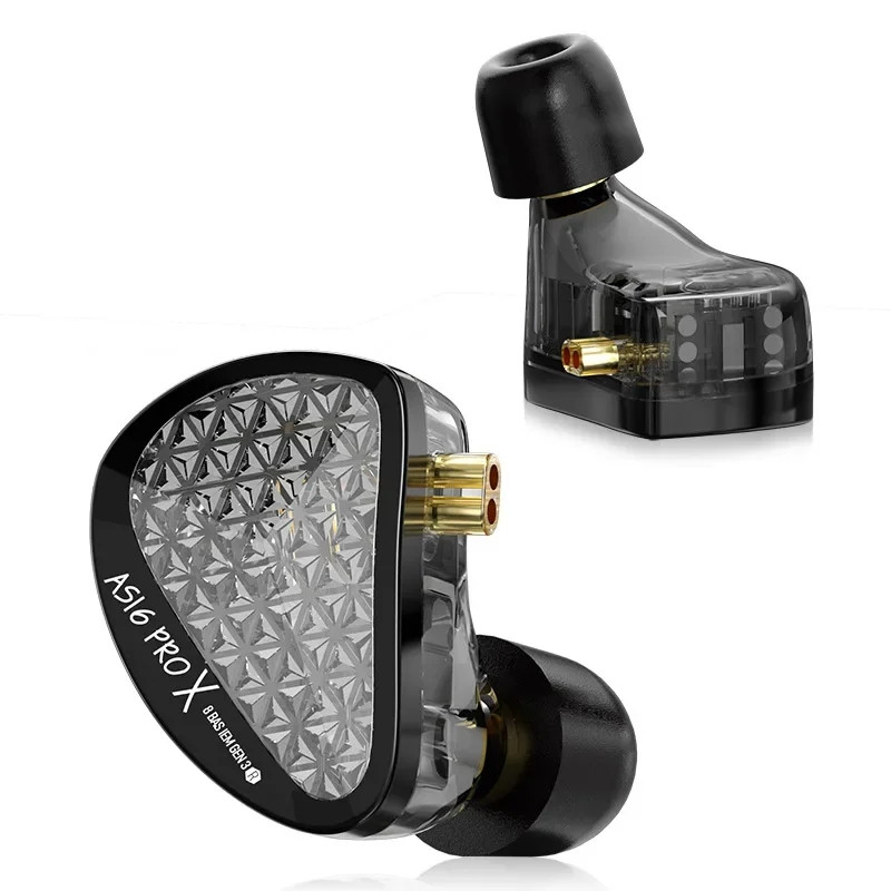 ⇒ KZ AS16 Pro X (black, mic.) - це незрівнянні 16-ти драйверні арматурні монітори (16BA)