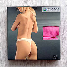 Набір 2 шт. жіночі стрінги ATLANTIC розмір M з декоративними стрічками, фото 3