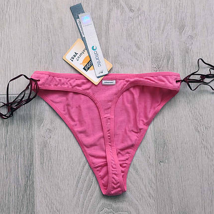 Набір 2 шт. жіночі стрінги ATLANTIC розмір M з декоративними стрічками, фото 2