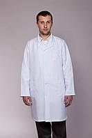 Медицинский халат 1118 (белый классический 40-60р. мужской габардин) Хелслайф 40
