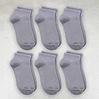 Носки серые хлопок 6 пар укороченные размер 35-38