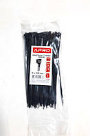 Хомут пластиковий APRO 3x200мм чорний (100шт) - Топ Продаж!