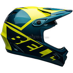 Велошлем фулфейс BMX даунхилл Bell Transfer Bike Helmet Blue Hi Viz Large (57-59cm)