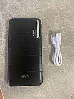 Портативное зарядное устройство 10000 mAh Power Bank,мощный Павербанк VIVA VR12 с быстрой зарядкой