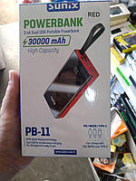 Повербанк Powerbank Sunix PB-11 30000 mAh Портативная зарядка Наружный аккумулятор для телефона