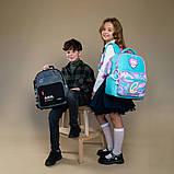 Рюкзак шкільний Kite Rainbow Catcorn на зріст 130-145 см, 39х29х14.5 см Бірюзовий (K24-770M-3), фото 2