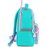 Рюкзак шкільний Kite Rainbow Catcorn на зріст 130-145 см, 39х29х14.5 см Бірюзовий (K24-770M-3), фото 6