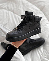 Зимние кроссовки Nike Air Force High Black (Зимние кроссовки Найк Аэр Форс высокие черные)