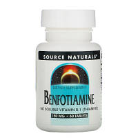Витаминно-минеральный комплекс Source Naturals Бенфотиамин, 150 мг, Benfotiamine, 60 таблеток (SN1906)