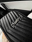 Жіноча сумка Ів Сен Лоран чорна Yves Saint Laurent Black, фото 10